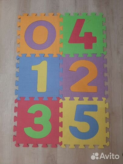 Детский развивающий коврик пазл