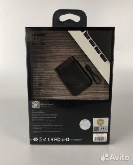 Внешний аккумулятор Baseus ppxB-02 10000mAh USB +