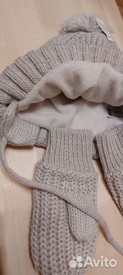 Шапка и варежки Н&М детские 98