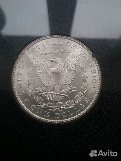 Доллар Морган 1883г сс,очень редкий,в коробке