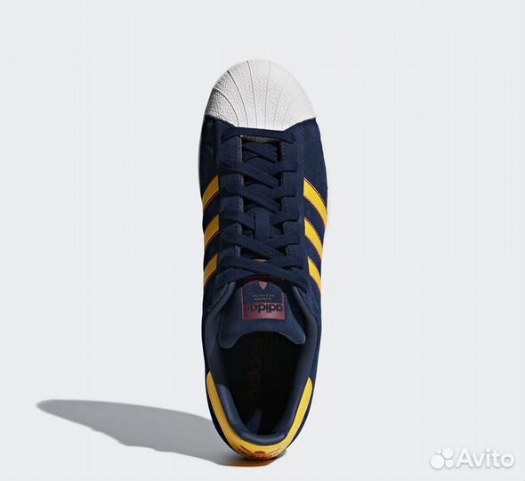 Кроссовки Adidas Superstar Yellow/Blue оригинал