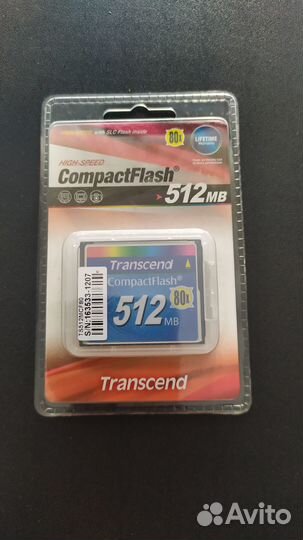 Карта памяти CF 512 mb 80x Transcend новая