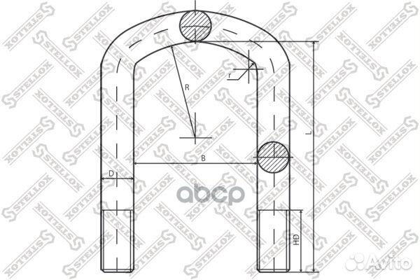 Стремянка с гайкой 82xМ16x1.5x400 HD75-B10 MB