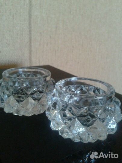 Солонки/подсвечники хрустальные
