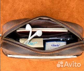 Мужская кожаная сумка через плечо