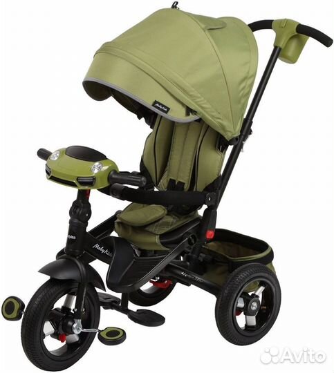 Велосипед-коляска трехколесный leader 360 USB Blu