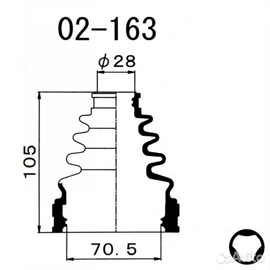 Пыльник шруса внутреннего