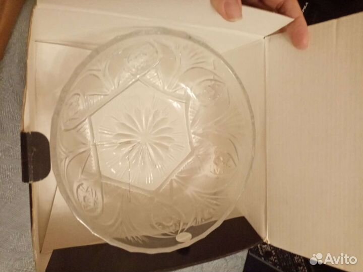 Ваза для фруктов хрусталь новая, в коробке