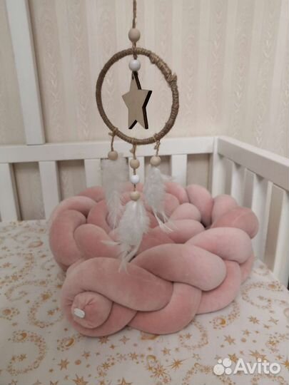 Бортики косички в кроватку