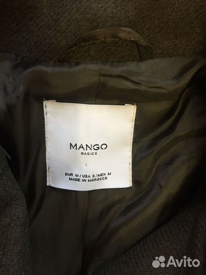 Пальто Mango, шерсть, М