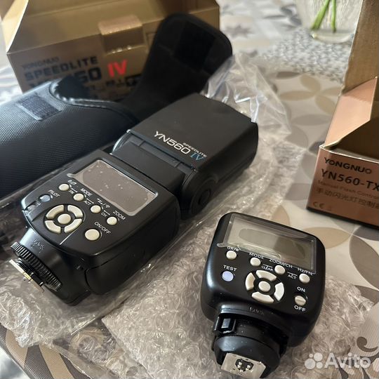 Новая вспышка для Canon + синхронизатор