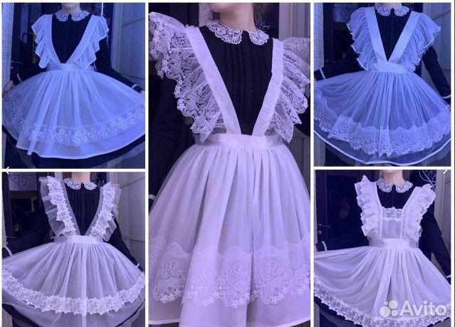 Фартук белый на выпускной, последний звонок