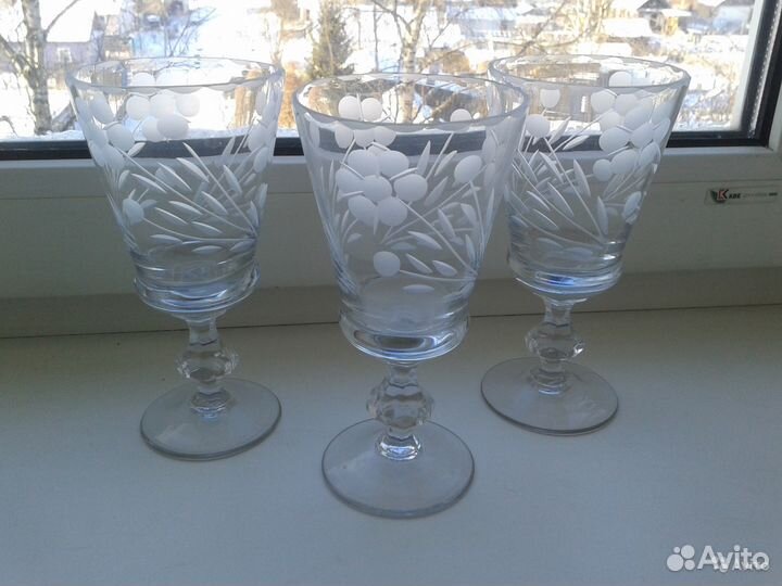 Бокалы,фужеры, стопки Хрусталь