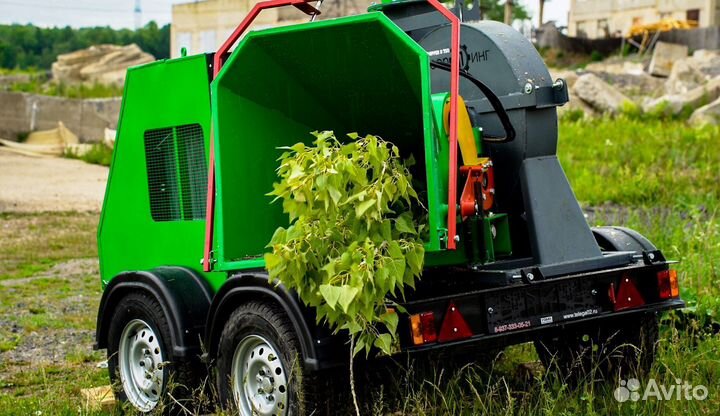 Измельчитель дерева greenпинг на прицепе