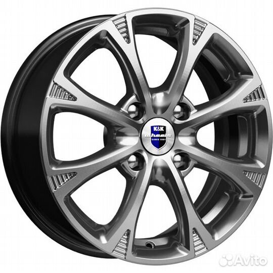 Диски K&K Блюз 6x15 4*108 ET23 DIA65.1 Дарк платинум Литой