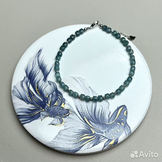 Браслет из голубого турмалина