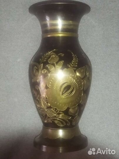 Ваза латунная ручная работа Индия 70-е года