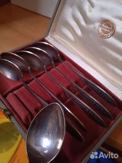 Мельхиоровый набор ложек РСФСР