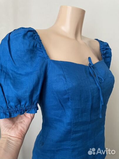 Блузка топ H&M размер L 48-50 лён