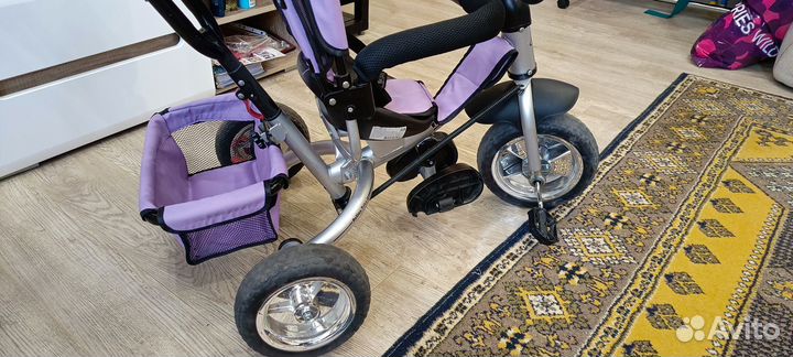 Детский велосипед трехколесный с ручкой