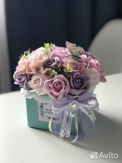 Букеты из мыльных роз