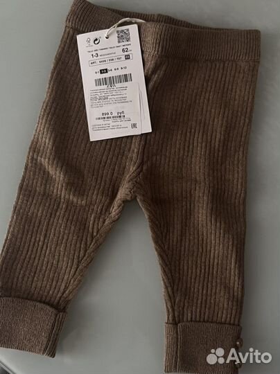 Леггинсы детские zara новые 62см
