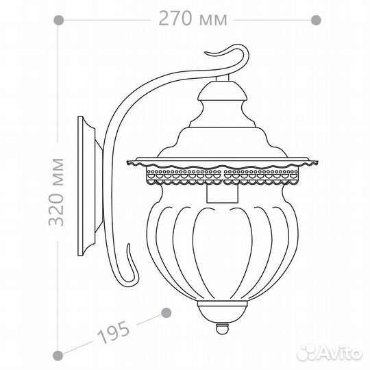 Светильник уличный на фасад дома PL591 41171