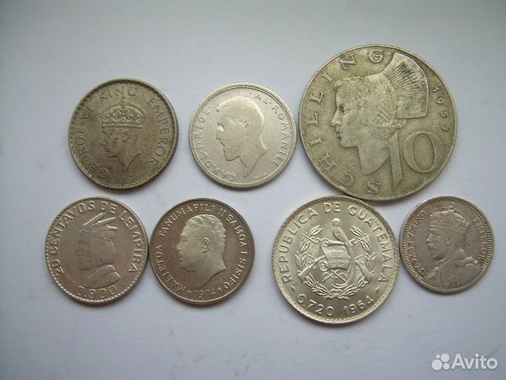 Коллекция зарубежных монет серебро