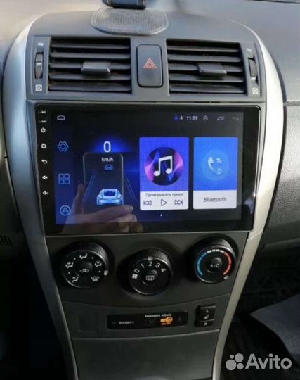 Магнитола новая android на Toyota Corolla E140 150