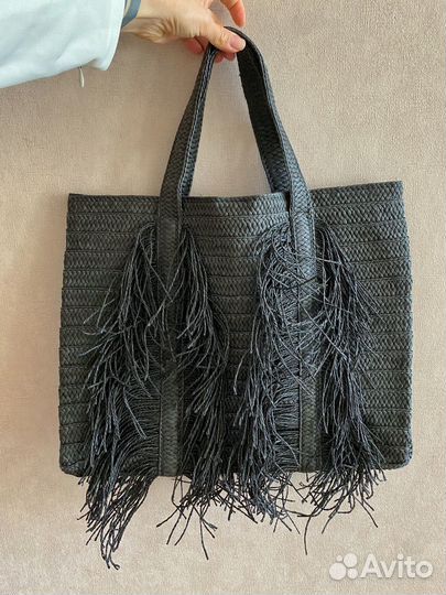 Cумка тоут соломенная плетеная