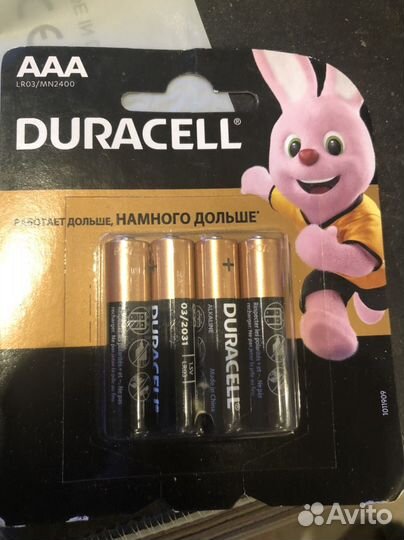 Батарейки duracell AAA 4 шт