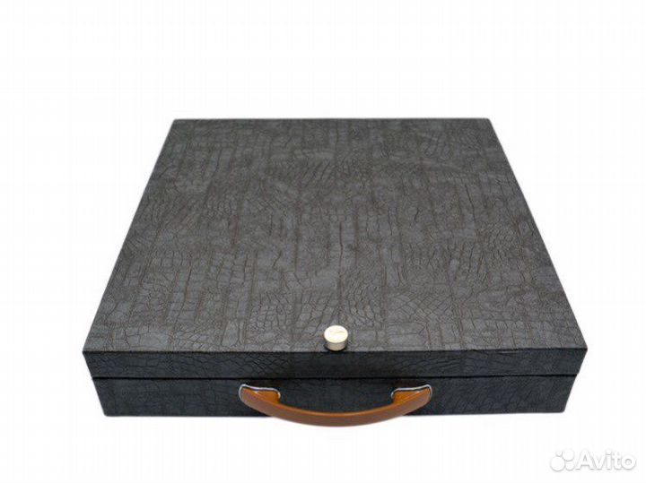 Шахматы подарочные из камня змеевик 39х39 см