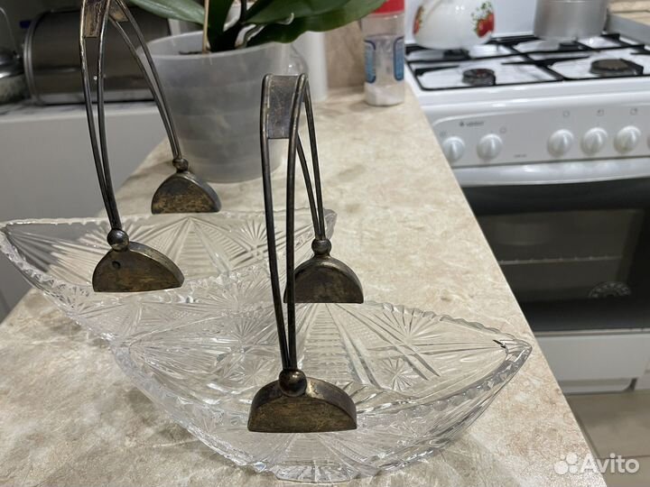 Ваза конфетница хрустальная