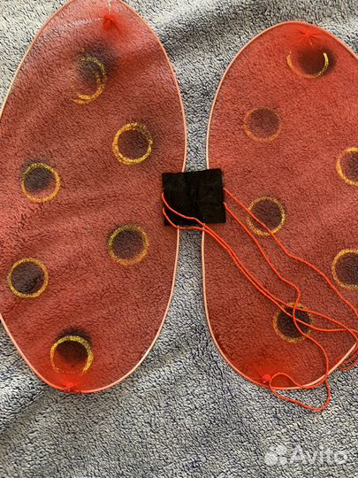 Костюм карнавальный с крылышками, божья коррвка