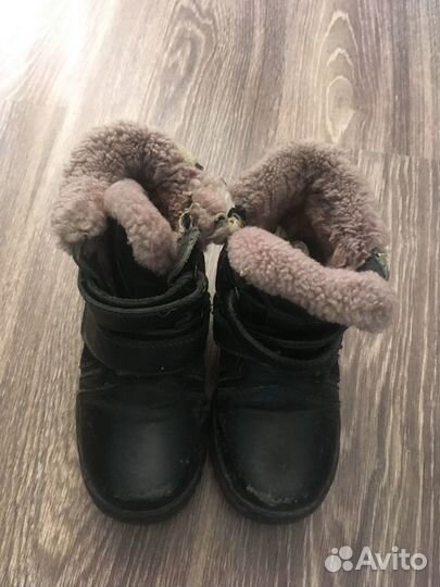 Сапоги кожаные на меху