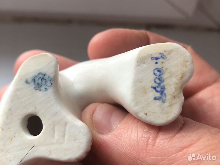 Фарфоровые статуэтки лфз животные куницы 2шт