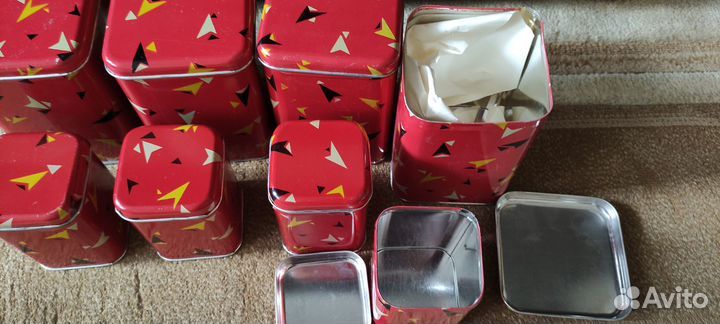 Жестяные банки для сыпучих продуктов СССР новые