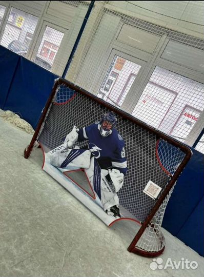 Имитатор вратаря+крепления ворота хоккей
