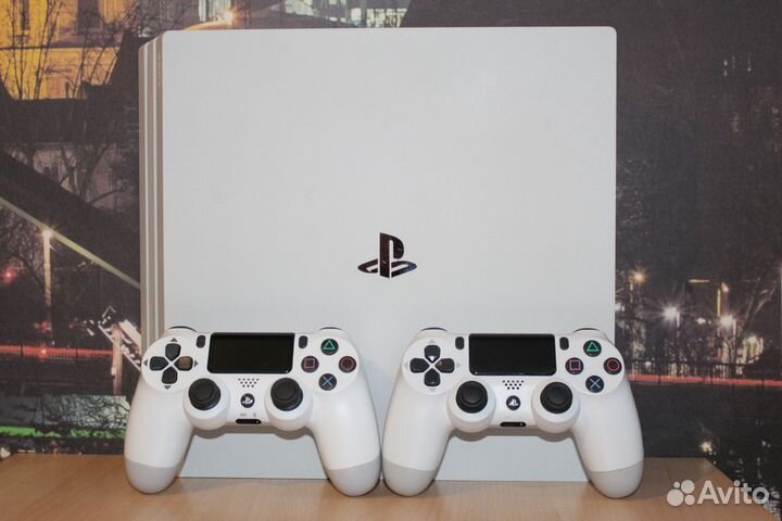 Sony playstation 4 pro white + диск