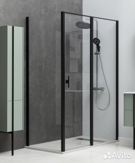 Душевой уголок Allen Brau Priority 140x90 черный браш