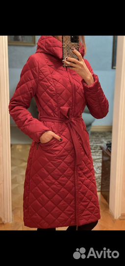 Пуховик женский демисезонный бордо
