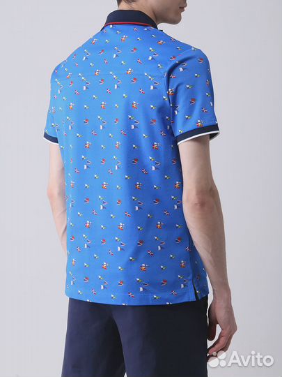Поло хлопковое с принтом Paul & Shark