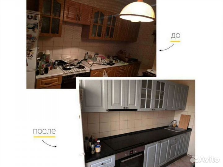 Замена фасадов кухни. Кухонные фасады на заказ