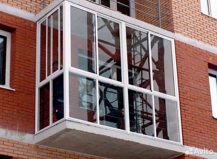 Остекление балконов и лоджий под ключ H8008