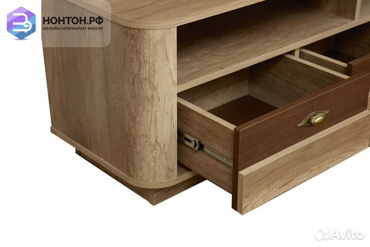 Тумба под тв с 3-мя ящиками Фантазия дуб каньон