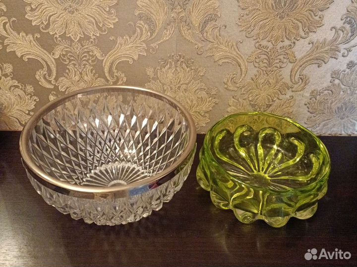 Ваза конфетница СССР хрустальная