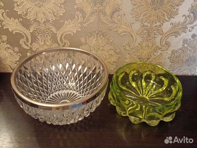 Ваза конфетница СССР хрустальная