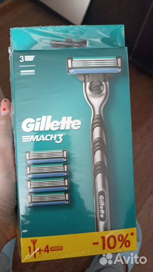 Набор: Gillette Mach3 мужская бритва, 5 кассет