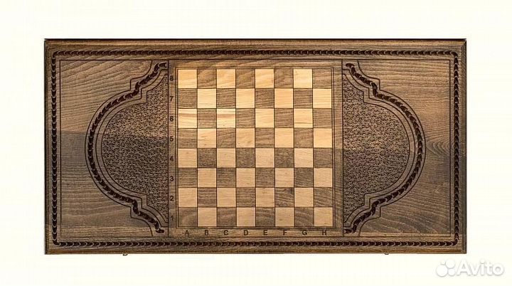Нарды и шашки резные Таинственный Майрамут 60 х 60 см бук Армения 62406
