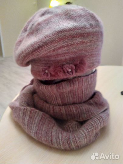 Комплект шапка и снуд